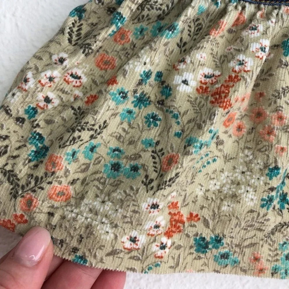 Mayoral dress long sleeve denim with floral corduroy skirt size 9 months - Picture 6 of 12